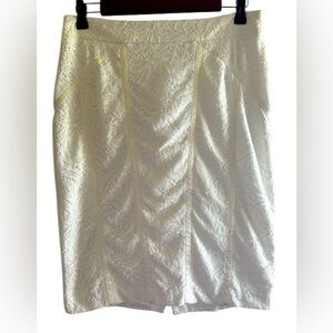 Cache Ivory Lace Stretch Skirt